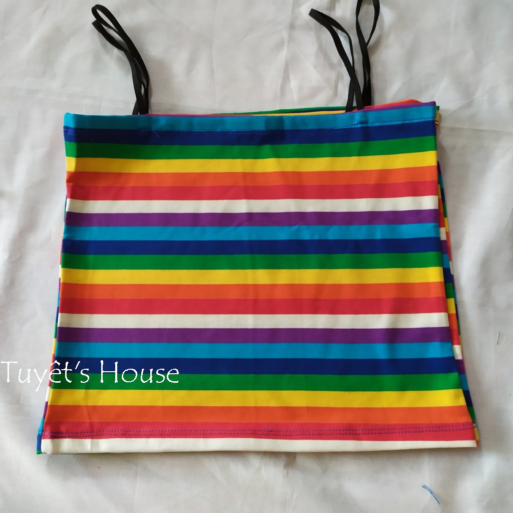 ÁO CROPTOP HAI DÂY CẦU VỒNG SIÊU QUYẾN RŨ L12-1