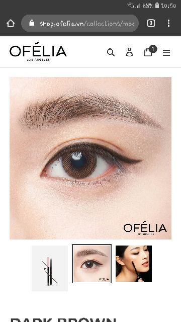 Kẻ mắt dạng gel Ofelia màu Jet Black, new 100% chưa qua sử dụng