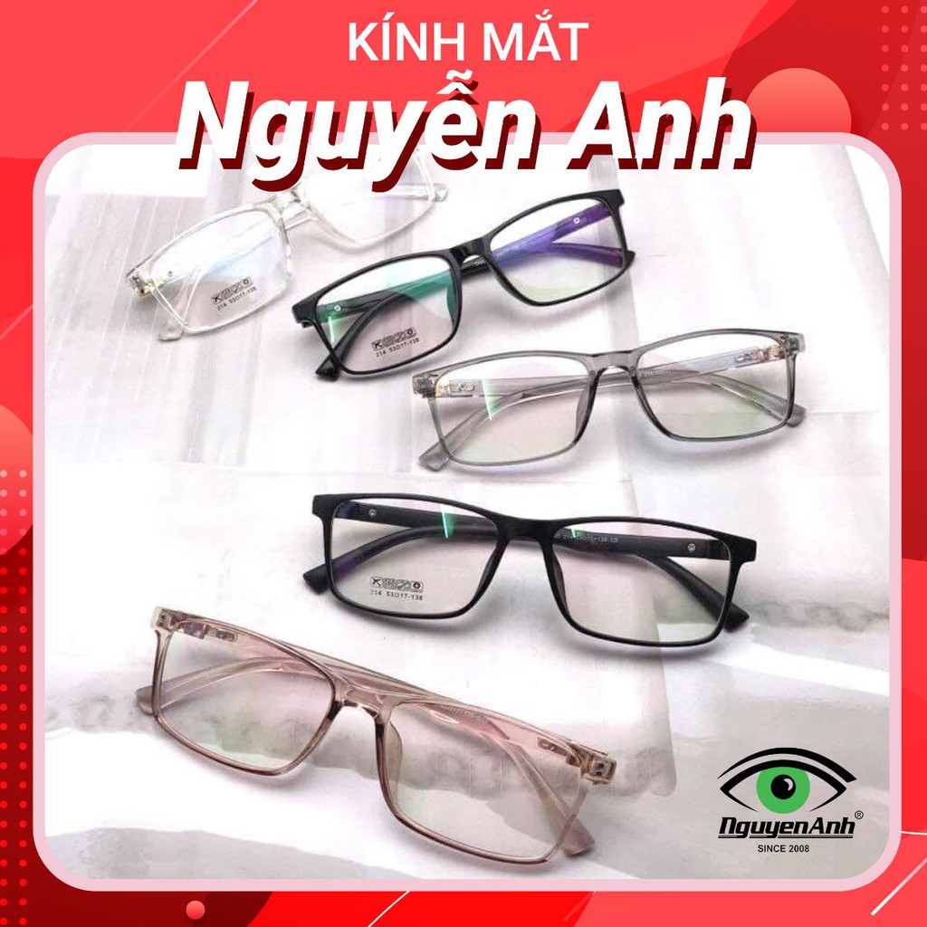 [Ảnh thật+Free ship] gọng kính cận nam nữ vuông nhựa dẻo Hàn Quốc phối kim loại siêu bền cho mặt tròn, trái xoan 2723