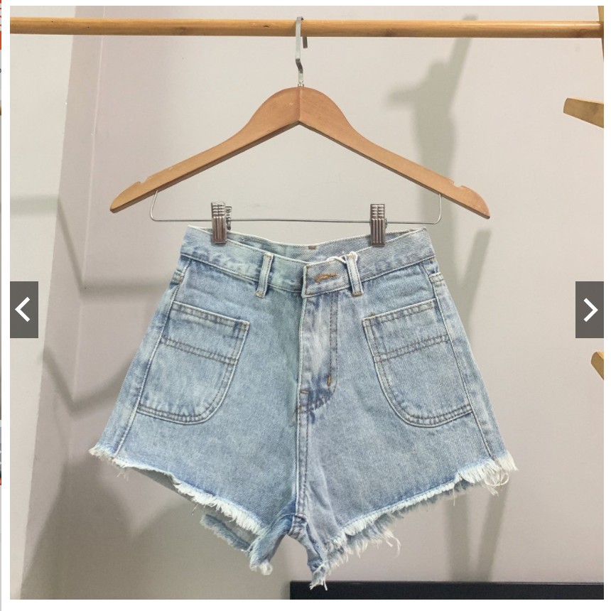 Quần short jean nữ lưng cao King168 , quần short nữ cao cấp sq02