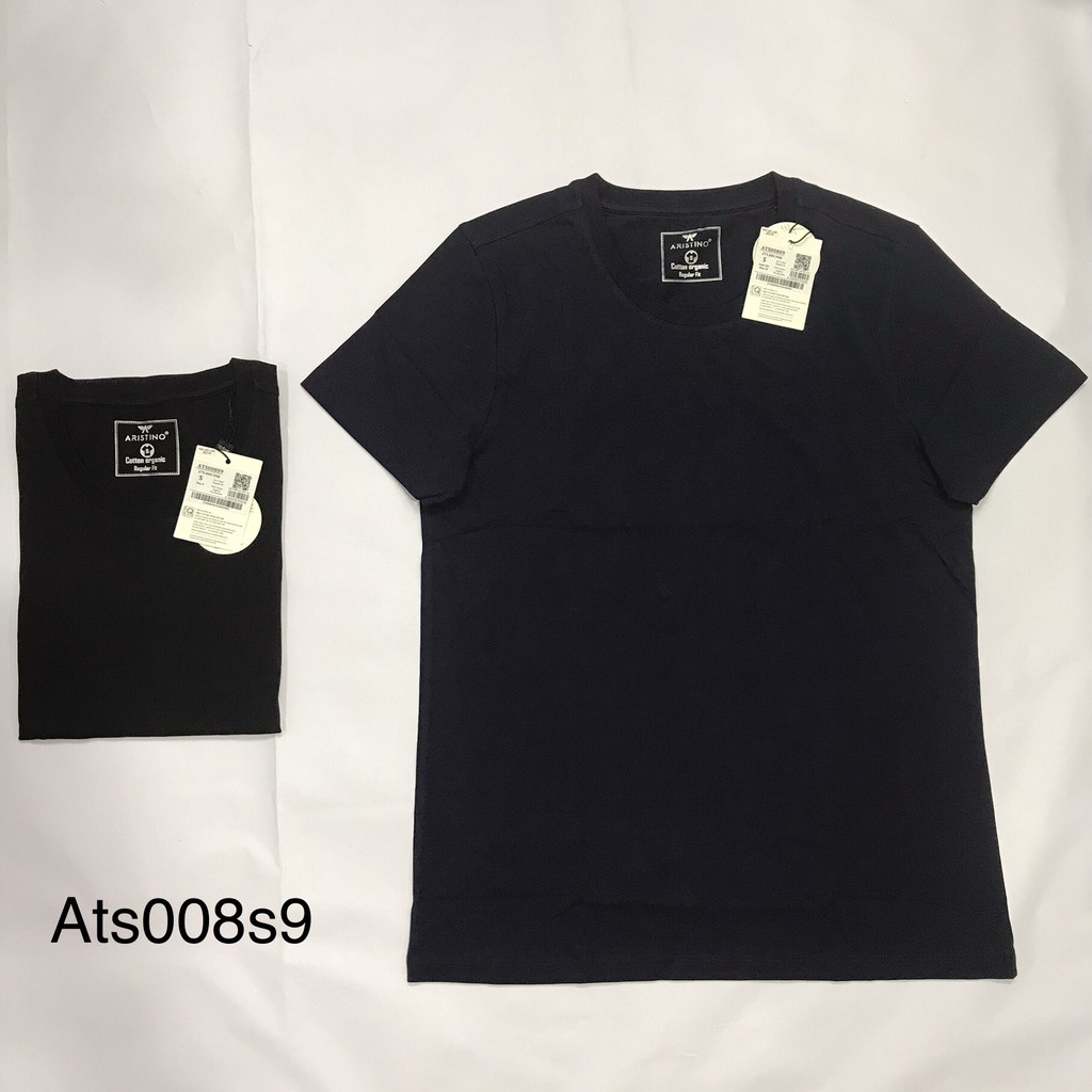 Aó thun nam ngắn tay aristino sợi bông thuần khiết  REGULER  ATS008s9