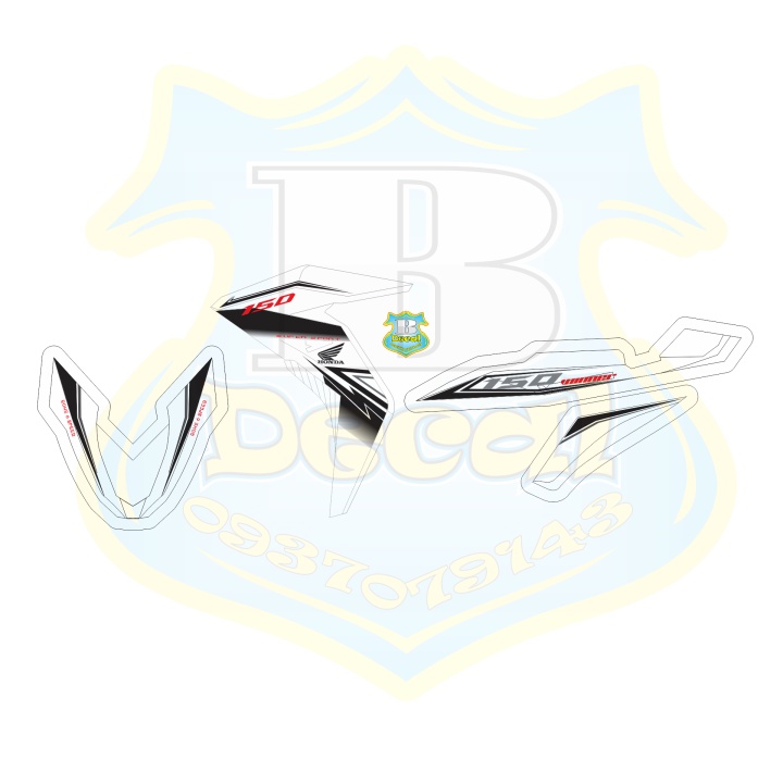 ( Quí khách vui lòng mang ra tiệm cho thợ dán ) Tem winner v1 super sport trắng