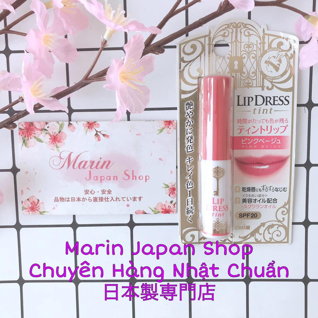 (Sale 250k-->>140k ) Son dưỡng môi Lip Dress có màu dạng son tint của Omi Nhật Bản - Made In Japan