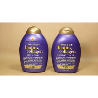 Bộ dầu gội xả biotin & collagen ogx 385ml