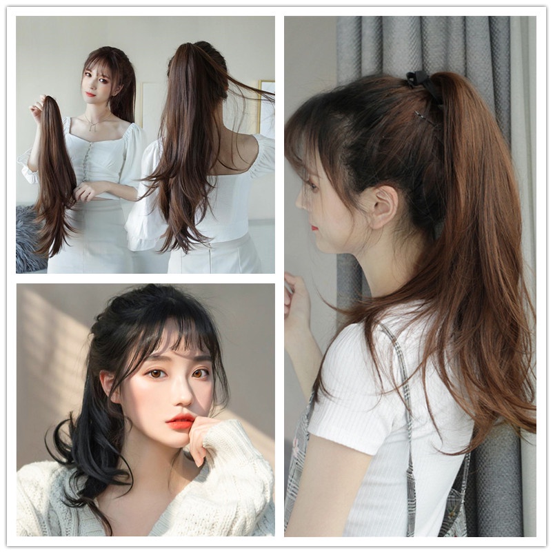 Tóc Giả Đuôi Ngựa Xoăn Nhẹ Nhàng Tự Nhiên Thời Trang Cho Nữ