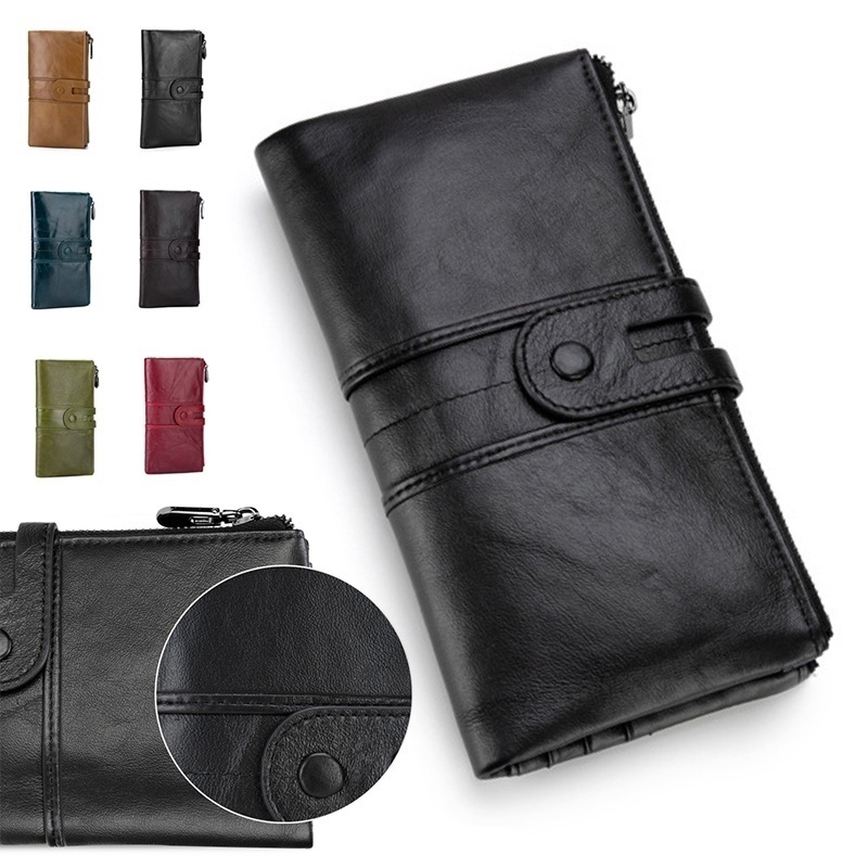 Vintage long leather wallet