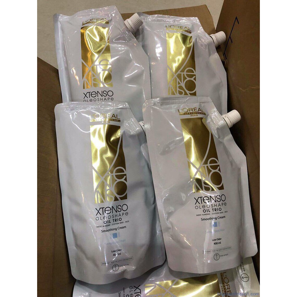 Thuốc Uốn/duỗi Loreal Xtenso 400ml, Dập uốn Loreal