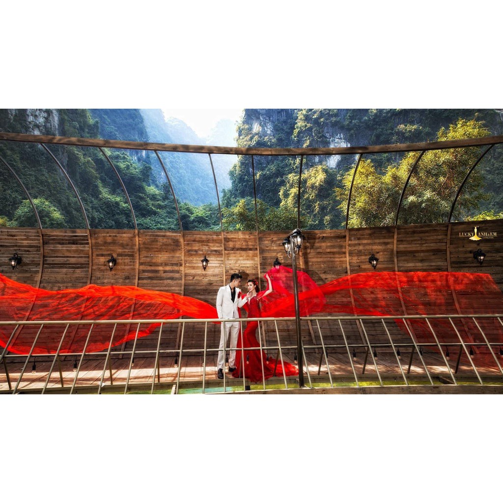 Lúp von cô dâu dài chụp ngoại cảnh