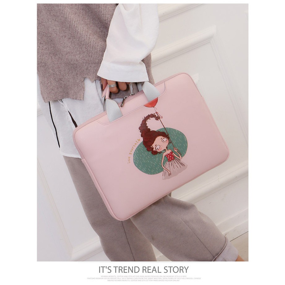 Túi đựng laptop nữ, túi đựng laptop chống sốc in hình dễ thương