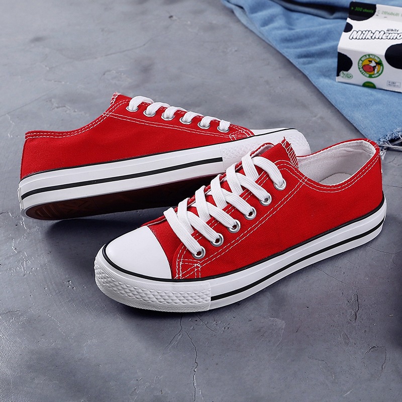 Giày canvas IELGY đế bằng cột dây nhiều màu lựa chọn phong cách Hàn Quốc cho nữ