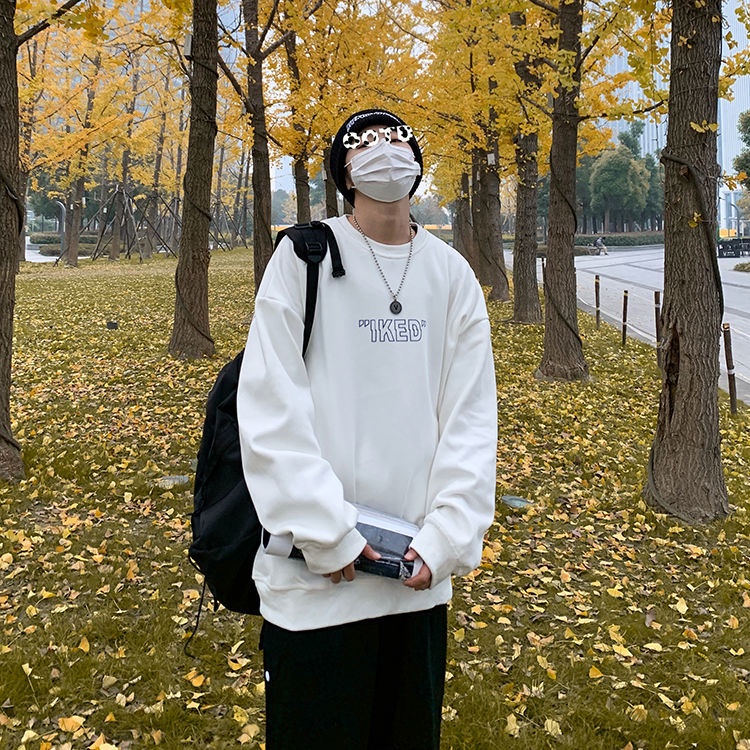 Áo nỉ sweater cổ tròn dáng rộng thời trang mùa thu đông dành cho nam