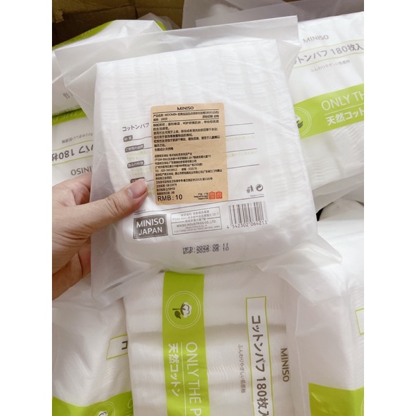 Bông tẩy trang Miniso Nhật Bản 180 miếng  Shop MiMi Beauty