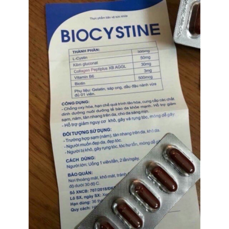 Viên uống Biocystine Đẹp Da_Chống Lão Hoá_Ngừa Rụng Tóc - Hộp 60 viên | BigBuy360 - bigbuy360.vn