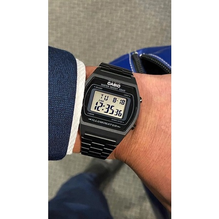 Đồng hồ Casio unisex Điện tử B640WB-1ADF Màu đen - Dây kim loại