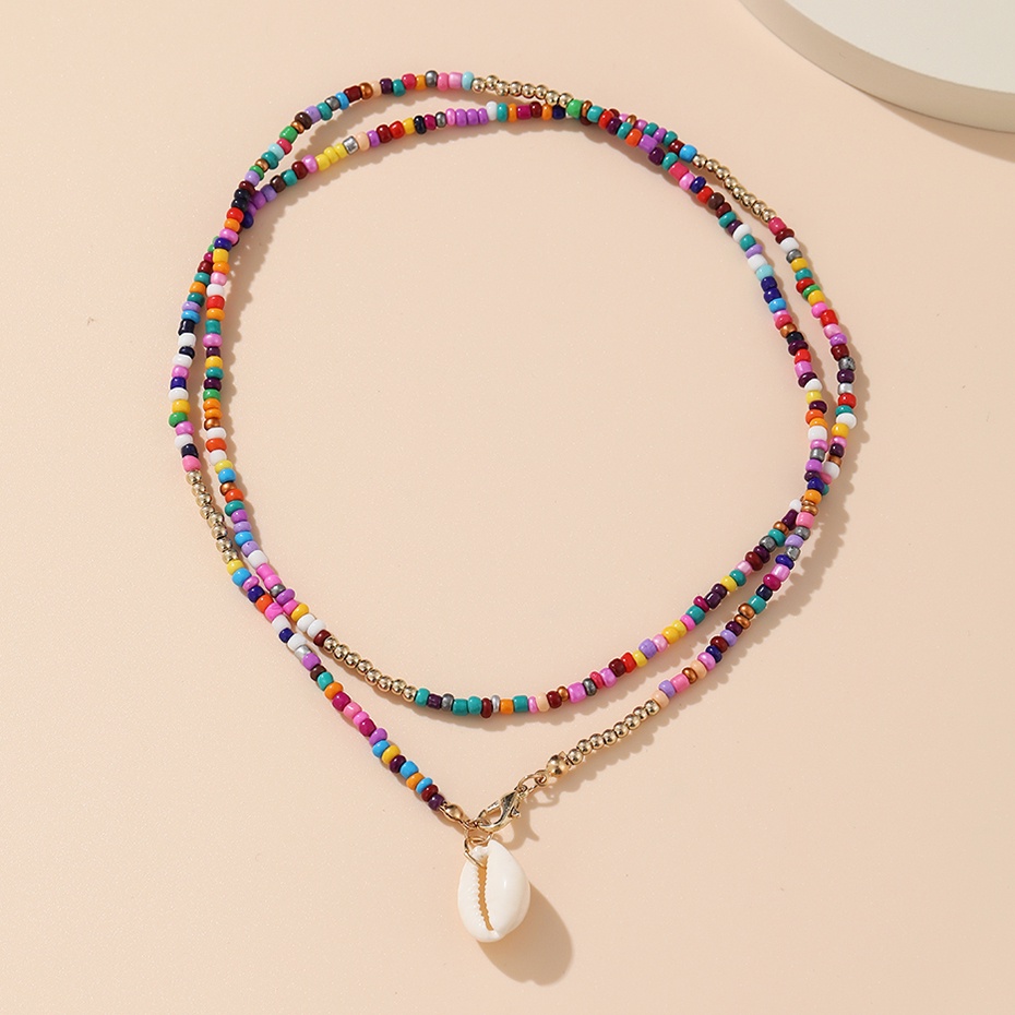 Vòng Cổ Choker 17KM Hình Vỏ Sò Chuỗi Xỏ Hạt Màu Kẹo Nhiều Màu Sắc Phong Cách Hàn Quốc Thời Trang Cho Nữ