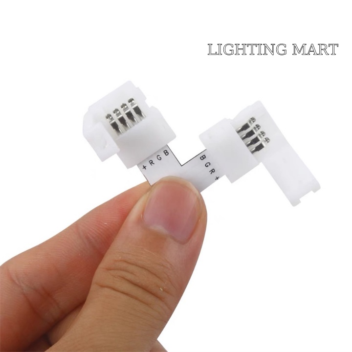Khớp nối dây Led dán 12V 5050 RGB 4 chân 10mm không hàn - Phụ kiện dây led dán 12V RGB