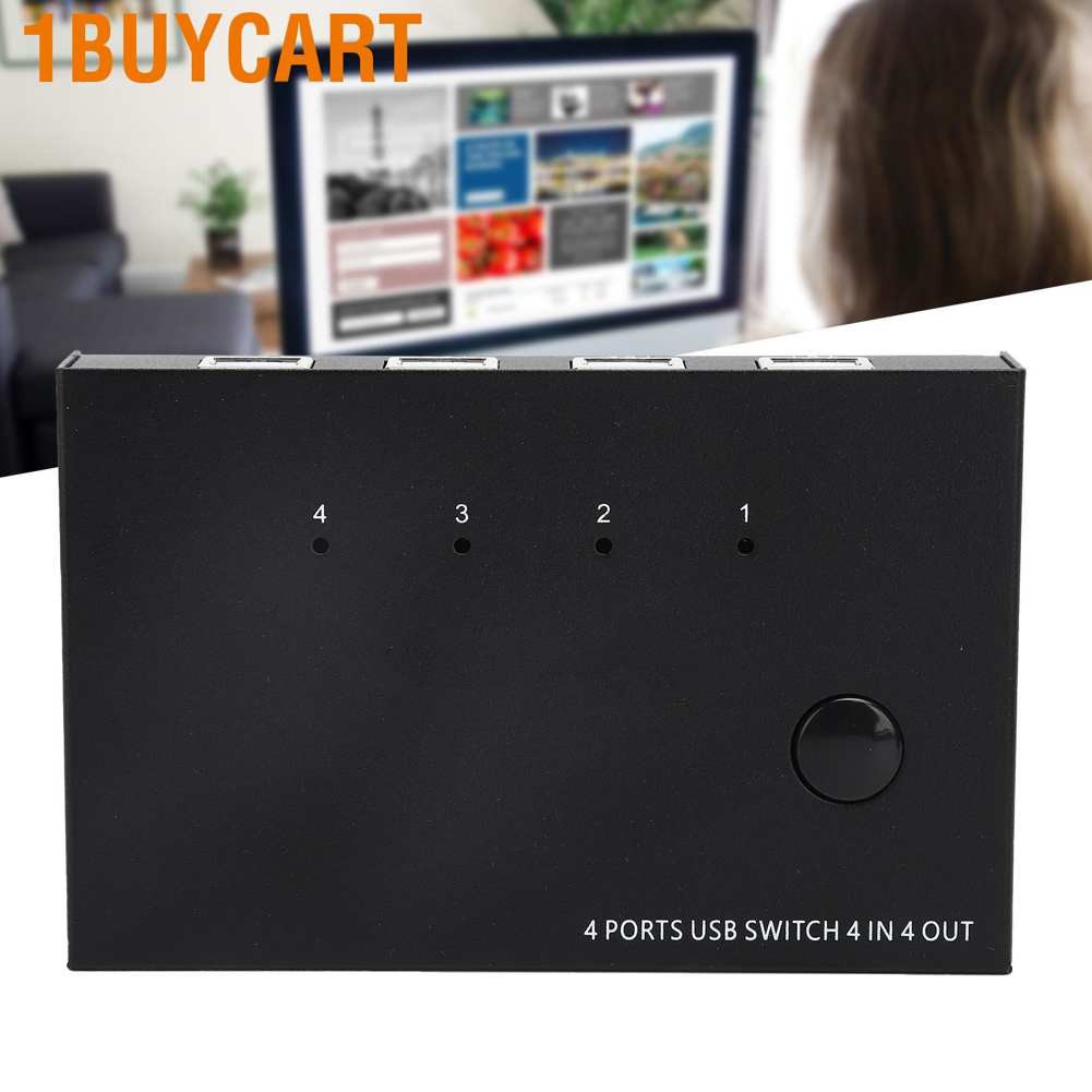 1buycart 4 In Out Switch Usb Converter Kvm Data Sharing