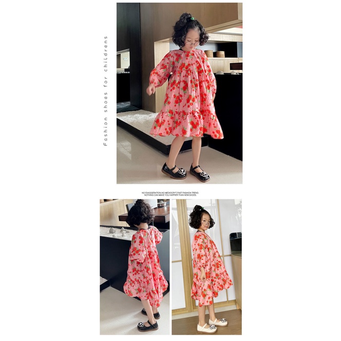 Giày Búp Bê Da Đính Hoa Ngọc Trai Thời Trang Mùa Xuân Dành Cho Bé Gái 2022