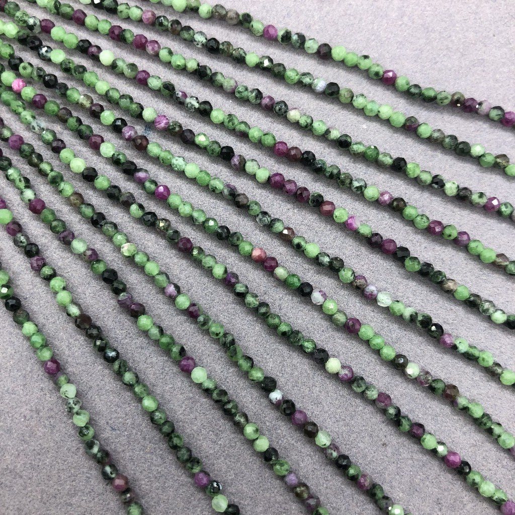 Chuỗi Hạt Đá Ruby Tự Nhiên 2 / 3 / 4mm