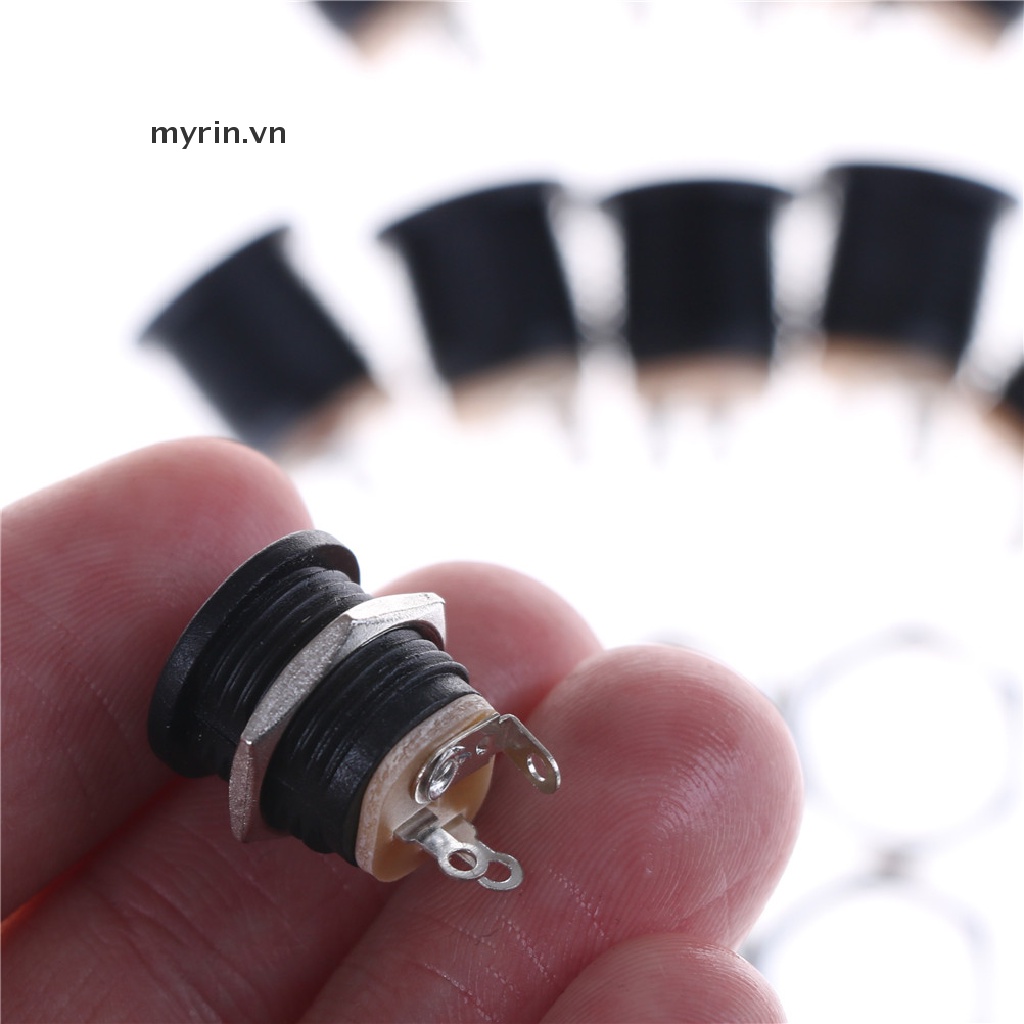 Set 10 Đầu Cắm Nguồn DC 022 2.1x5.5 mm PCB Chuyên Dụng Đen