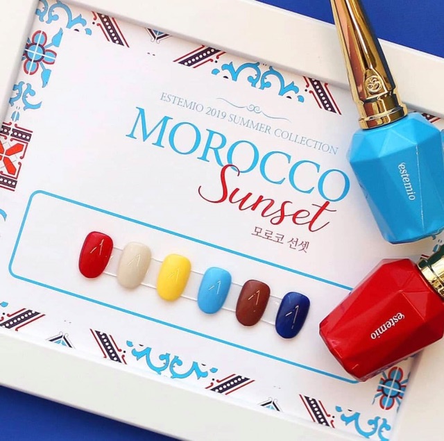 Chính hãng-Freeship [Tách set] Sơn gel Estemio nail tách set trong collection summer 2019 - Morocco sunset [lẻ 1 chai]