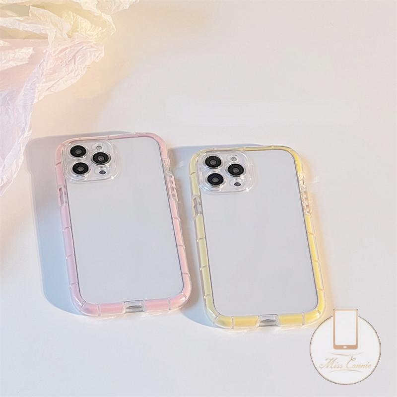 Ốp Điện Thoại Trong Suốt Viền Màu Huỳnh Quang Cho IPhone 7 8 Plus 11 12 13 Pro Max XR X XS Max SE 2020