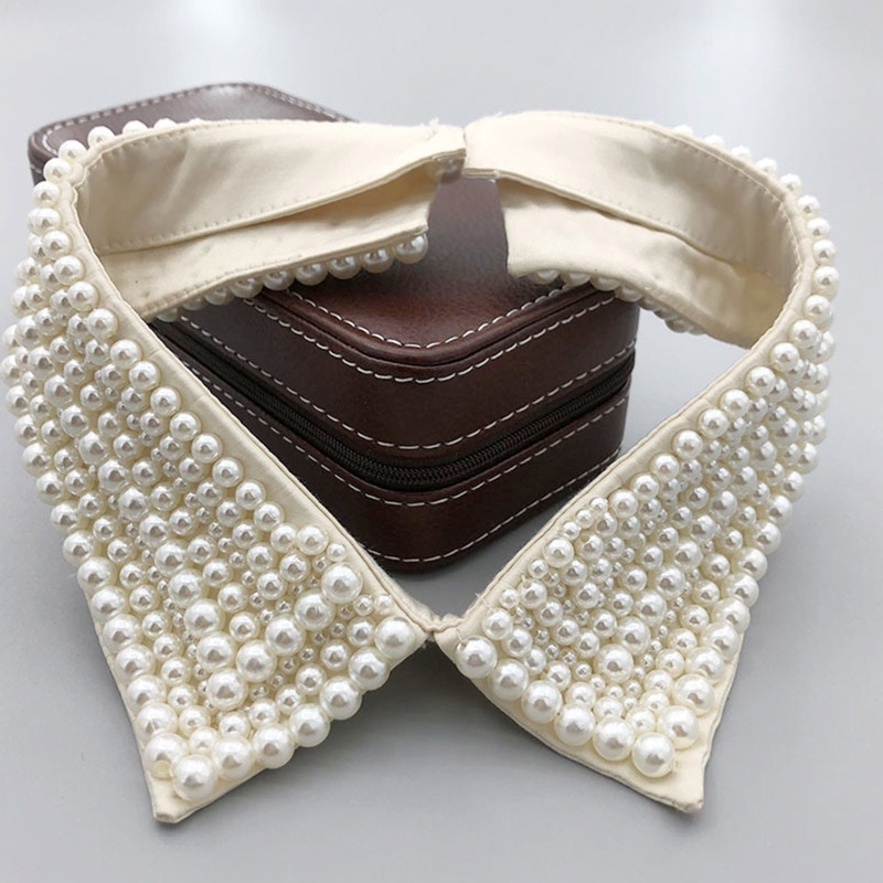 Cổ Áo Sơ Mi Đính Ngọc Trai Nhân Tạo Có Thể Tháo Rời Thời Trang