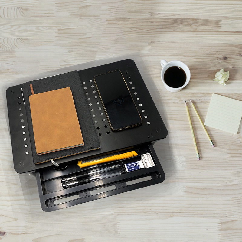 Monitor Stand Raiser in Adjustable Ergonomic Height with Ventilation Holes Platform for Monitor, Laptop, Printer | BigBuy360 - bigbuy360.vn