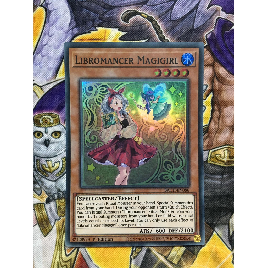 (Rain15) Thẻ bài Yugioh Libromancer Magigirl - BACH-EN086 - Super Rare 1st Edition