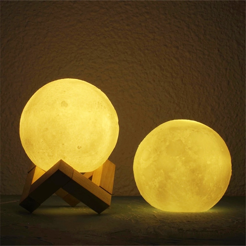 Đèn LED 3D Mặt trăng 8 cm 10 cm 12 cm Đèn ngủ LED Sáng tạo Công tắc Ánh sáng Mặt trăng để trang trí phòng ngủ Quà tặng sinh nhật
