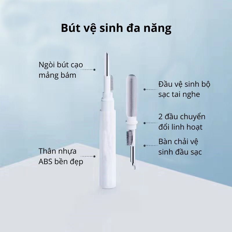 Dụng cụ vệ sinh tai nghe airpods, bàn phím, PC 5 trong 1, bút vệ sinh tiện lợi
