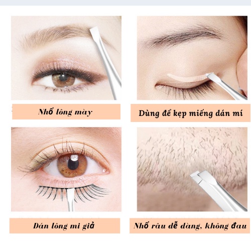 Tên sản phẩm: Nhíp nhổ lông nách,tỉa lông mày, râu, tóc Lameila bằng thép không gỉ cao cấp HA205