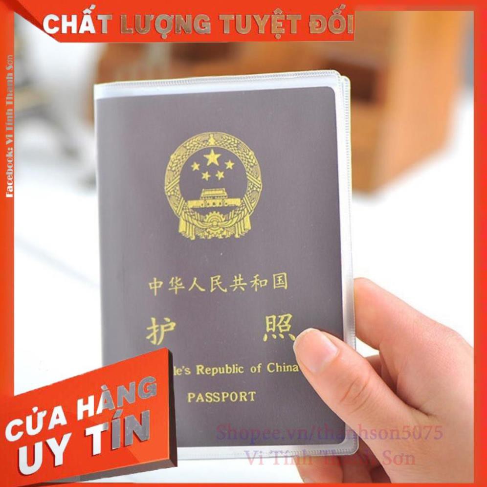 Vỏ Bọc Hộ Chiếu Có Khe Nhét Thẻ ATM Visa Name Card - Vi Tính Thanh Sơn