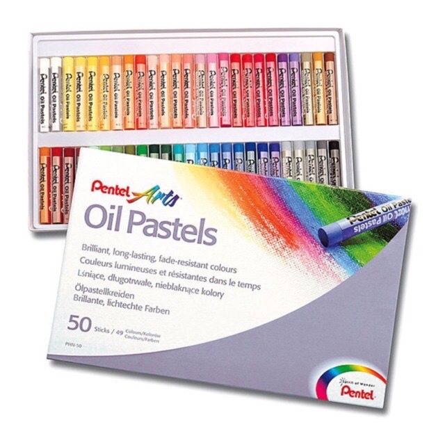 Màu sáp dầu Pentel (Oil Pastel) 50, 36, 25, 12màu