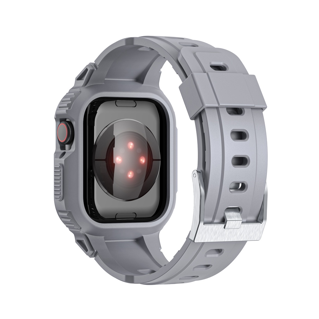 Ốp Dây Đeo Silicone + Ốp Bảo Vệ Cho Đồng Hồ Thông Minh Apple Watch 40mm 41mm 44mm 45mm iWatch Series 8 7 6 5 4