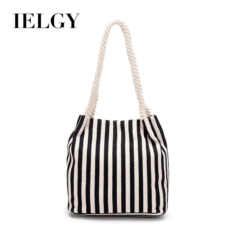 Túi Đeo Vai Bằng cotton In Họa Tiết Sọc Sáng Tạo Thời Trang Mùa Hè Phong Cách Âu Mỹ Dành Cho Bạn Nữ
