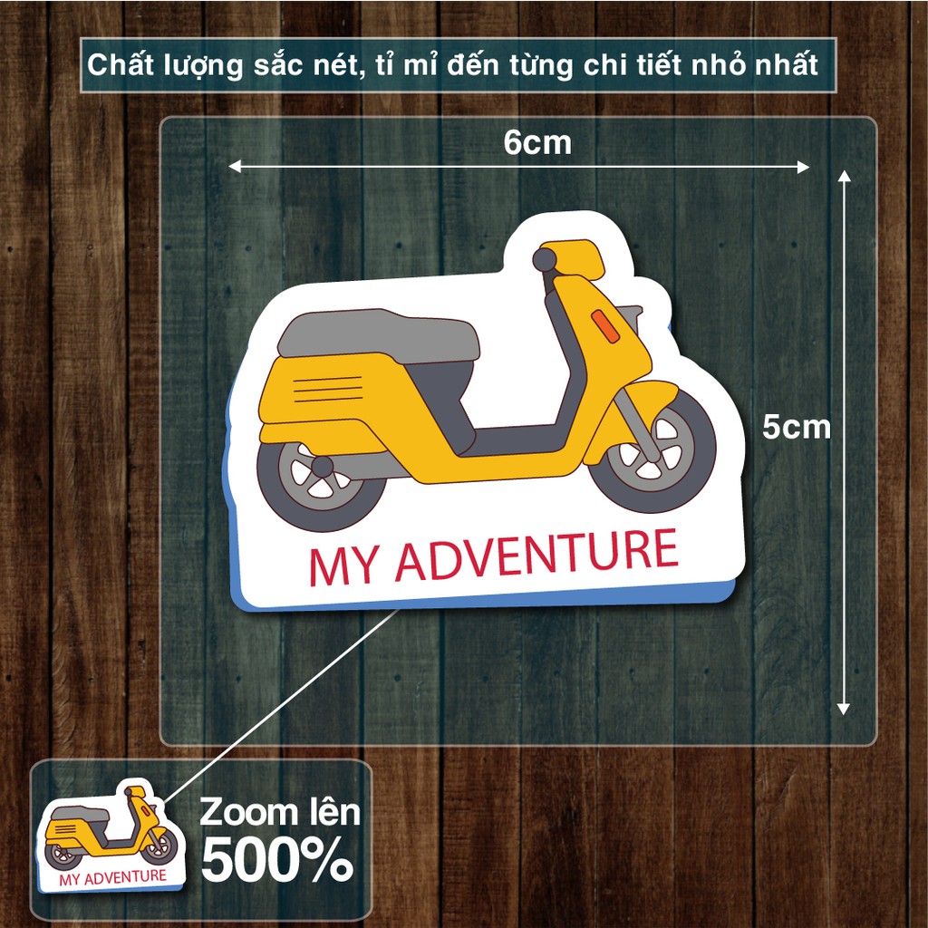 Travel dán điện thoại, laptop, mũ bảo hiểm, guitar, vali MSP: T12