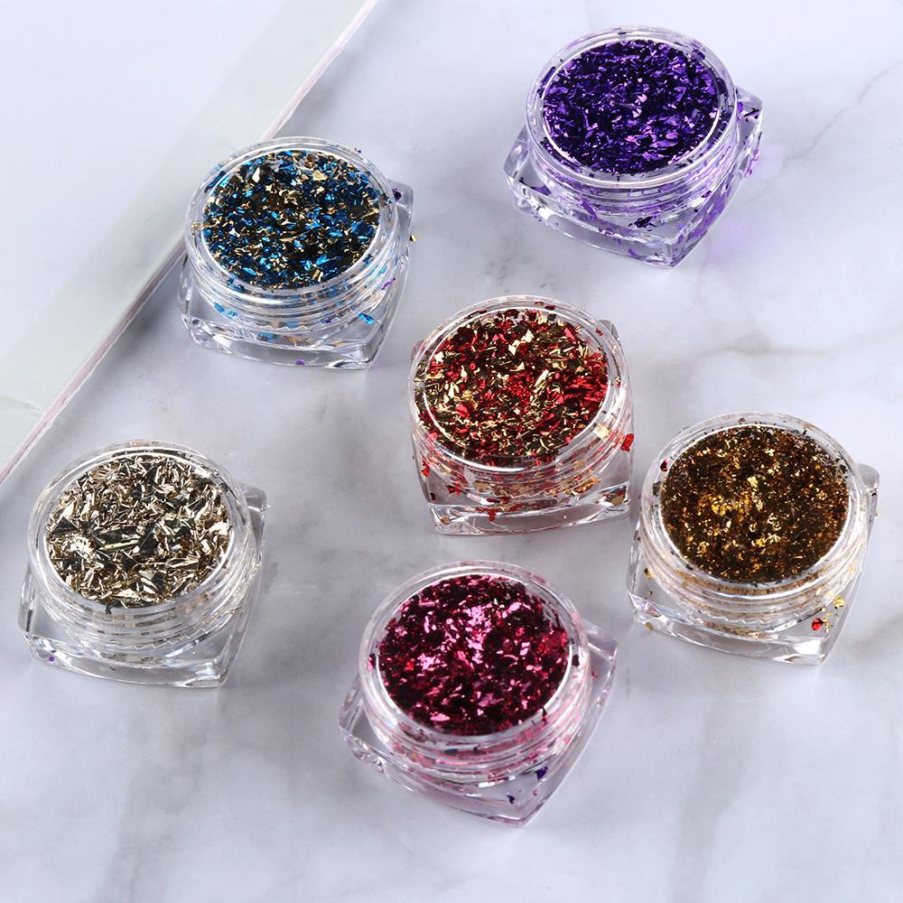 XIANTIN Hộp Kim Tuyến Lấp Lánh Trang Trí Móng Tay Thời Trang