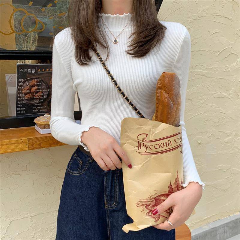 Áo Sweater tay dài cổ lọ màu sắc trẻ trung xinh xắn