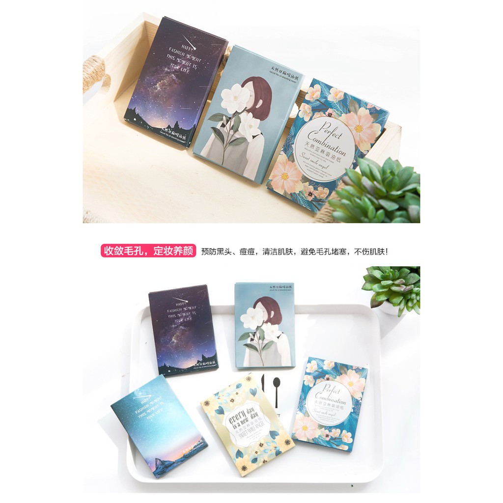 Giấy Thấm Dầu Nội Địa Trung Cao Cấp ngăn mụn, giúp da sáng, không bóng nhờn