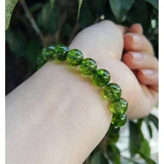 Vòng Tay Nữ Đá Ưu Linh Màu Xanh Lá 8ly