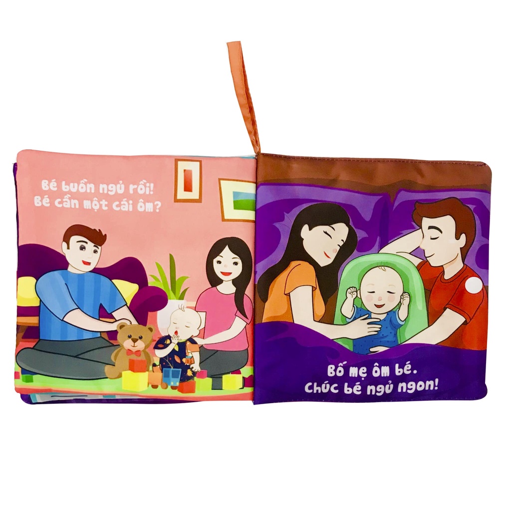Sách Vải Phát Triển Tình Cảm Cho Bé 0-3 Tuổi Câu Chuyện - Cái Ôm Diệu Kỳ - Lalala Baby