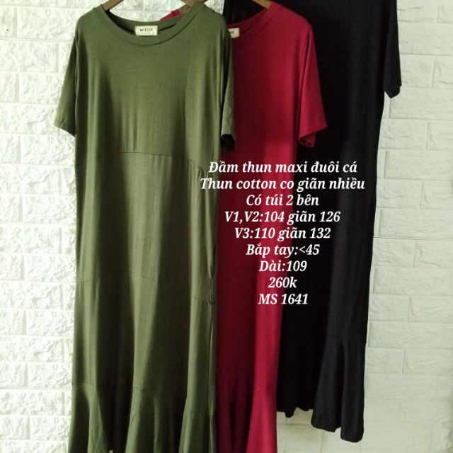 ĐẦM MAXI BIG SIZE ĐUÔI CÁ