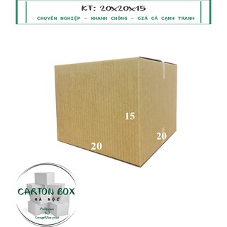 [Sỉ] 50 hộp carton 20x20x15cm