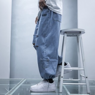 VANS 21ss mới nhất cho nam và nữ quần ống rộng denim mùa xuân và hè
