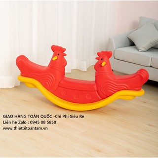 Bập bênh đôi - hình con Gà nhựa nhập khẩu