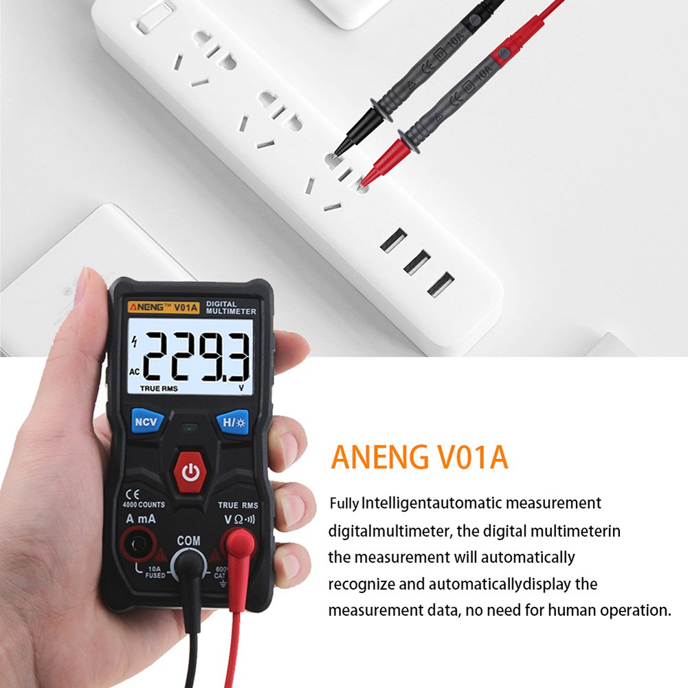 Đồng Hồ Đo Vạn Năng Kĩ Thuật Số Aneng V01A Ncv 4000