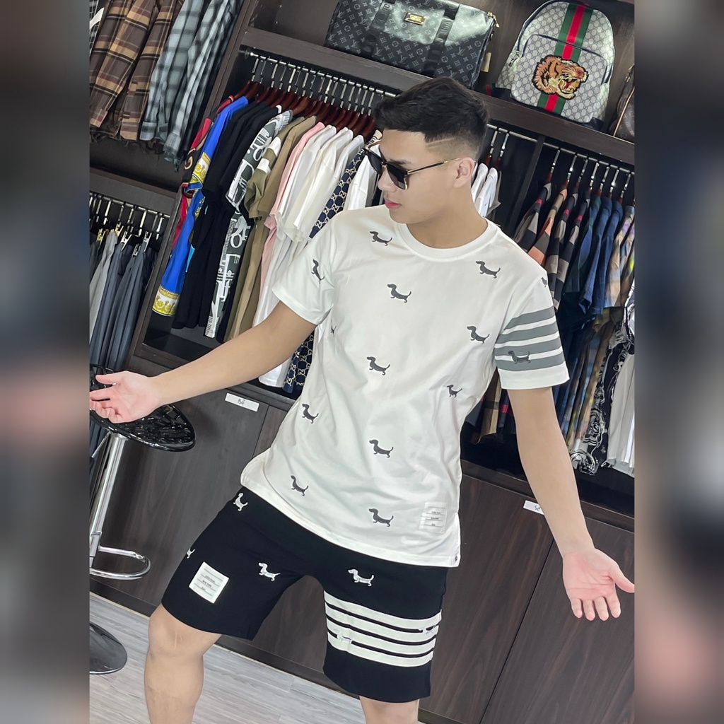 [ Free Ship ] Đồ Bộ Hè Nam . Bộ Thom Hè 3 Vach Bắp Tay Thiết Kế Sẻ Tà Chất Liệu Thun Lạnh Cao Cấp 3 DT STORE