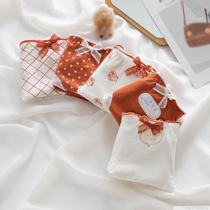 Quần lót cotton mềm mại kháng khuẩn phong cách Nhật Bản cho nữ