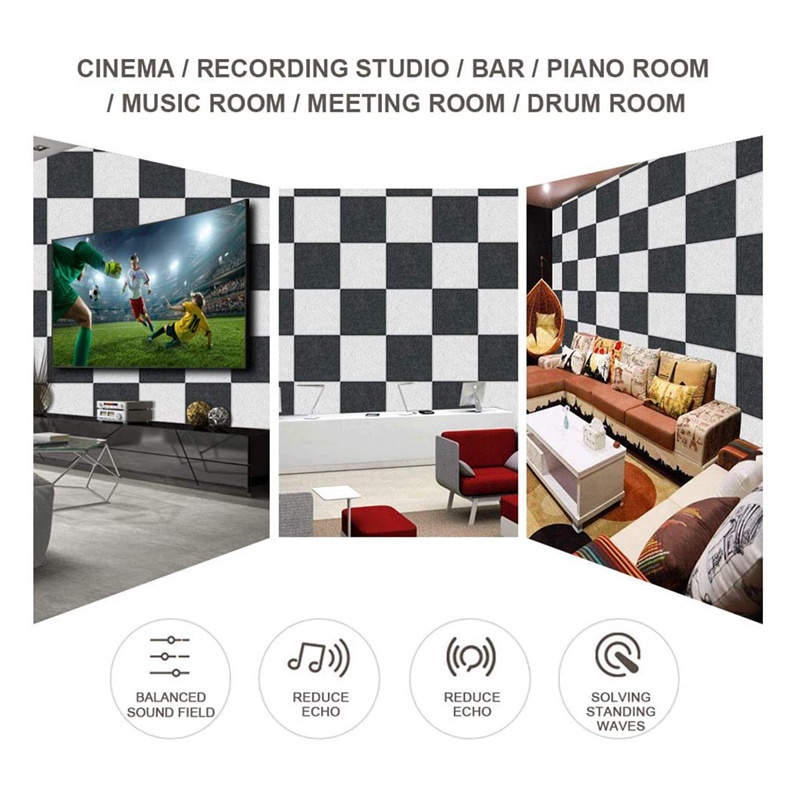 Bộ 12 Miếng Đệm Cách Âm Cho Bảng Điều Khiển Acoustic